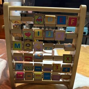 Educational Wooden Alphabet and Number Toy